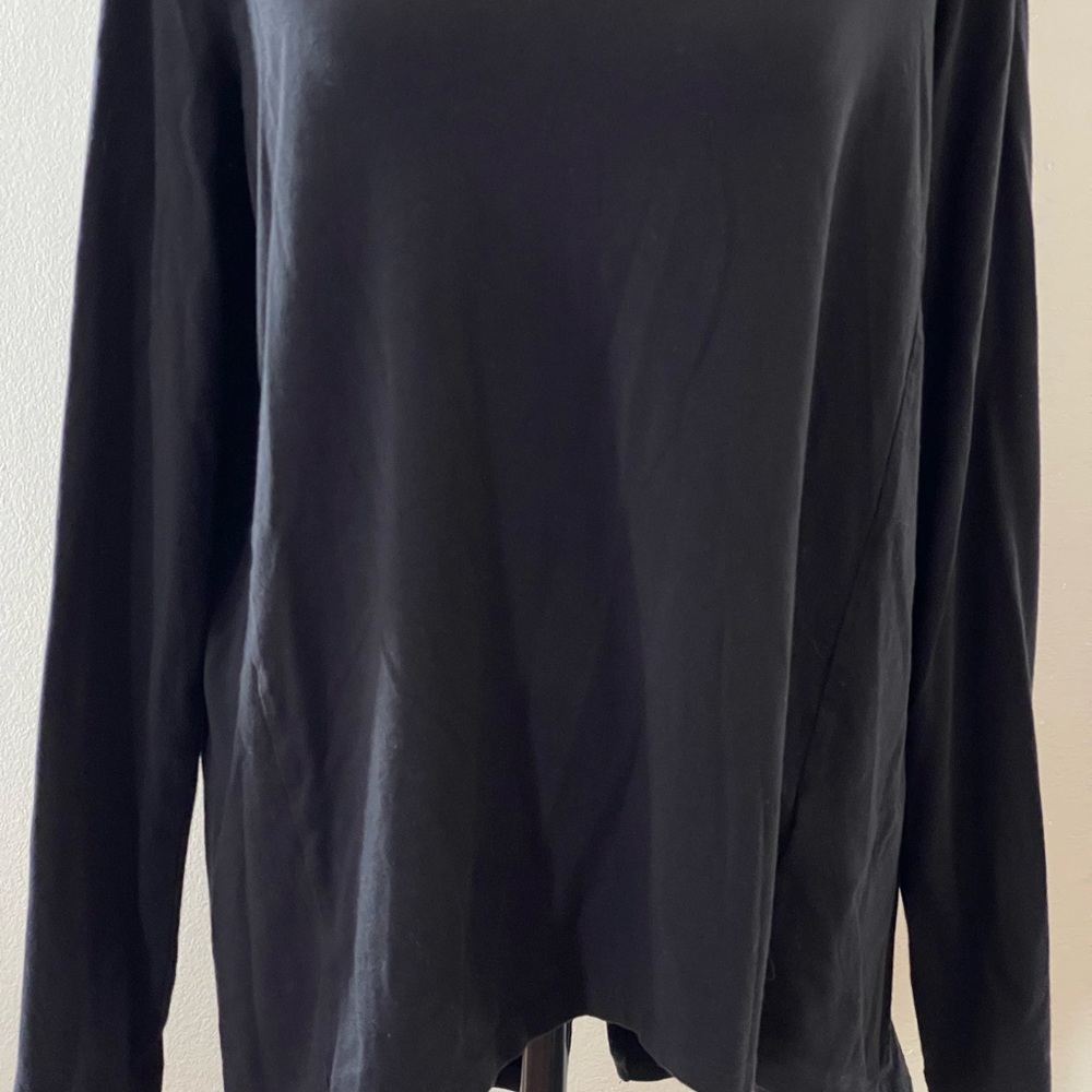 Anybody MP Black Long Sleeve Blouse with Bottom Back Slit - Picture 6 of 7
